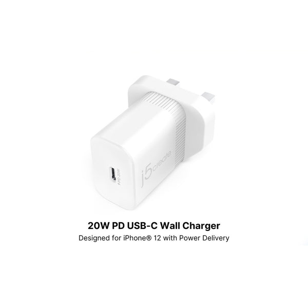 J5Create JUP1420F 20W PD USB-C® Wall Charger