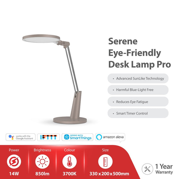 Yeelight Smart Serene Eye-Friendly Desk Table Lamp Pro | APP Control | Full Spectrum Grow Light