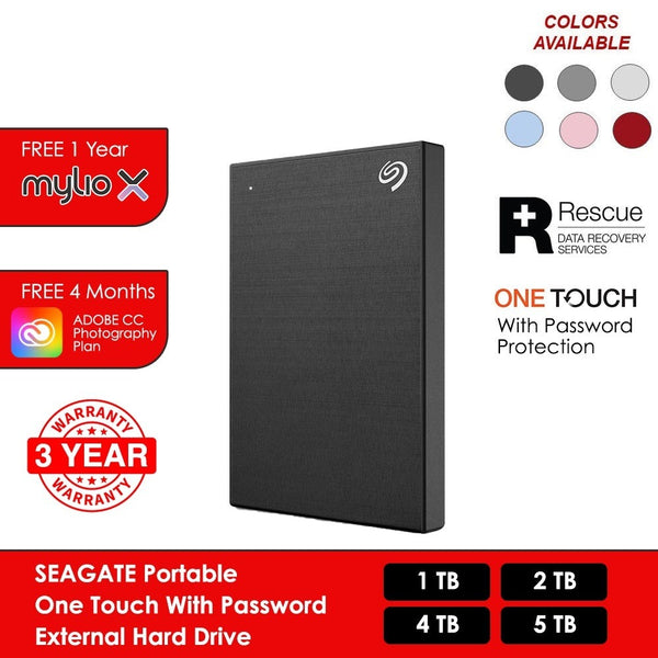 Seagate 1TB One Touch USB 3.0 Portable Hard Drive