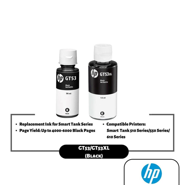 HP GT53/GT53XL Ink Cartridge (Black) (1VV21AA/1VV22AA)