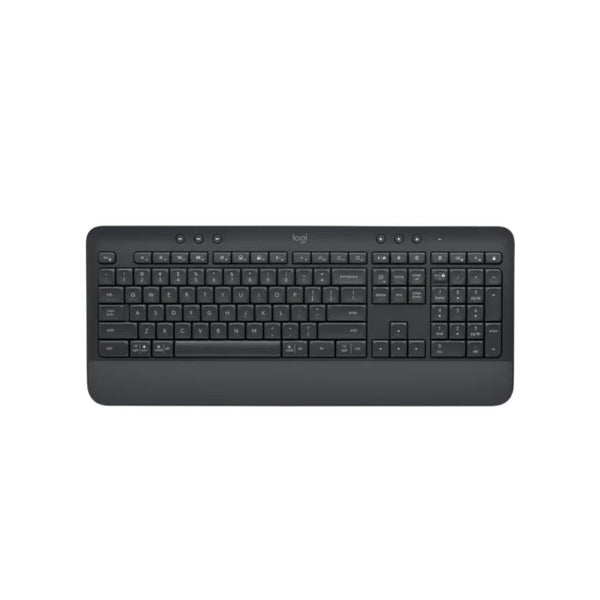 Logitech K650 Wireless USB Bluetooth Signature Full Size Keyboard | Wrist Rest | Comfort Deep Cushioned Keys | Numpad | 920-010955 - Graphite
