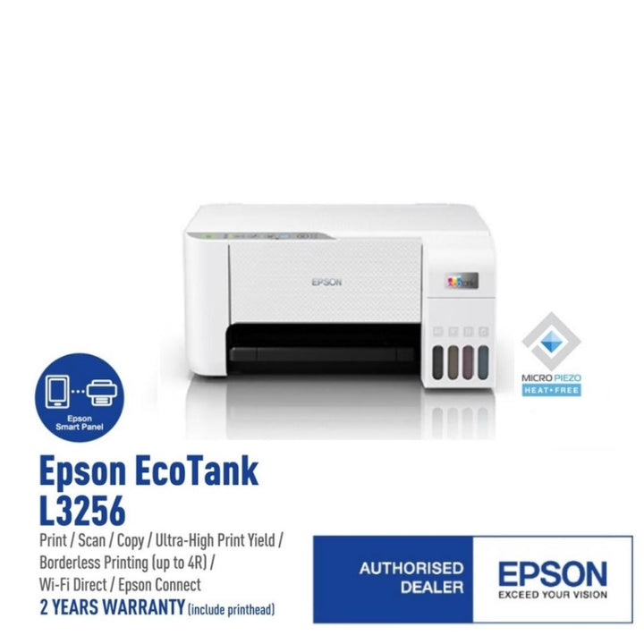 Epson EcoTank L3256 A4 Wi-Fi All-in-One Ink Tank Printer, 06/09/2023