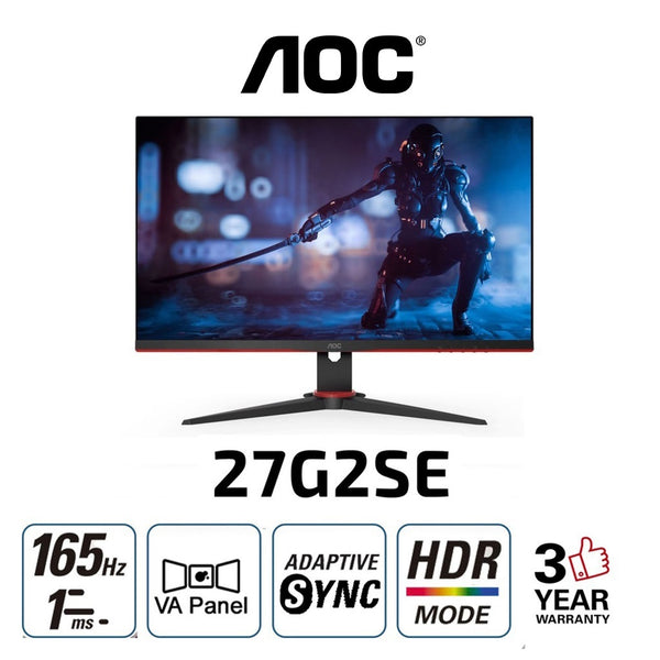 AOC 27G2SE 27" VA FHD 165HZ 1MS HDR AdaptiveSync Gaming Monitor