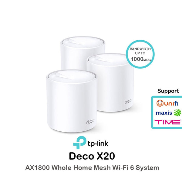 TP-Link AX1800 Wireless Repeater Deco X20 (1 Pack / 2 Pack / 3 Pack)