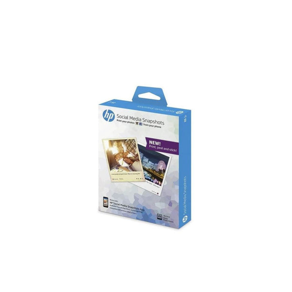 HP Social Media Removable Sticky Photo Paper 4" x 5" 25 Sheets